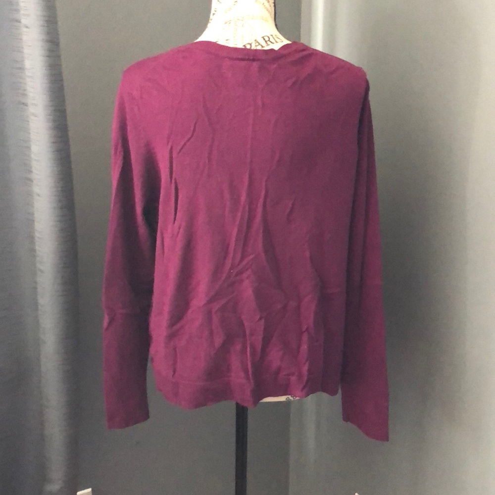Gorgeous Dark Plum Colored Button Up Cardigan 1x - image 6